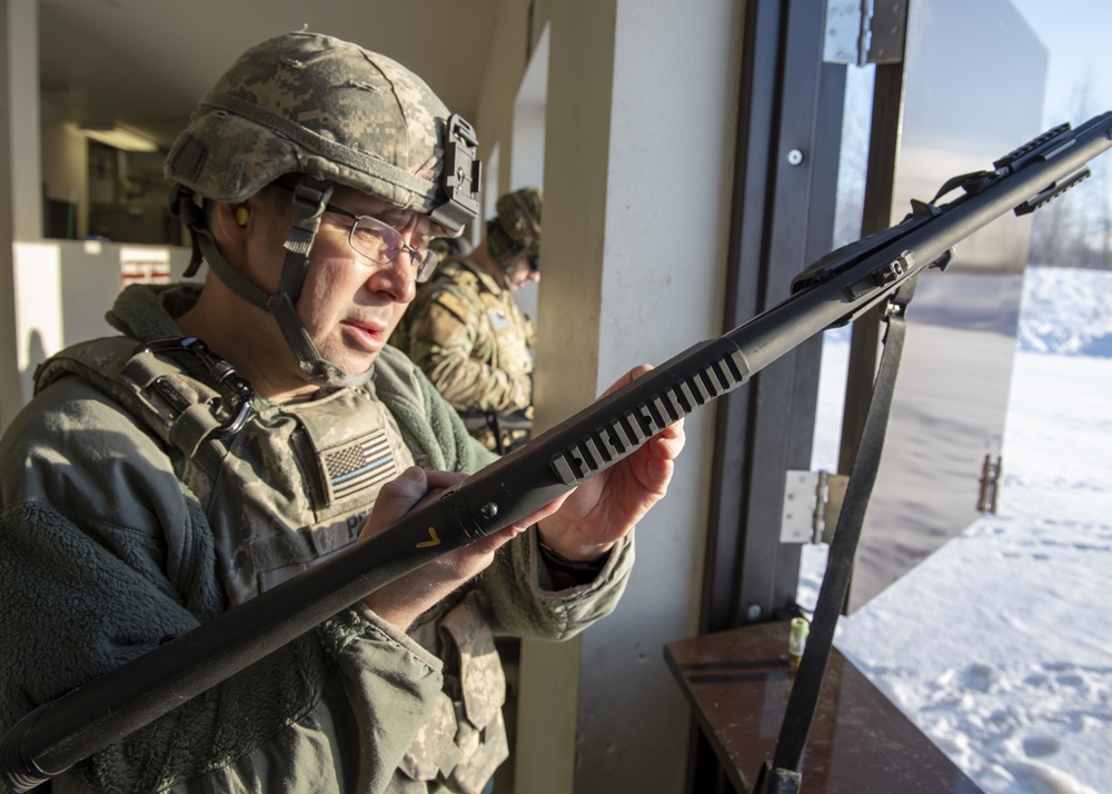 Combat arms training in the snow and ice