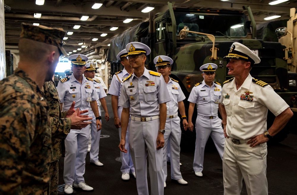 Royal Thai Navy Officers Tour USS Green Bay