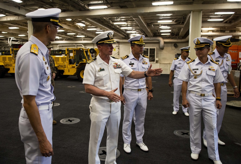 Royal Thai Navy Officers Tour USS Green Bay