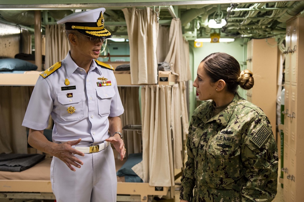 Royal Thai Navy Officers Tour USS Green Bay