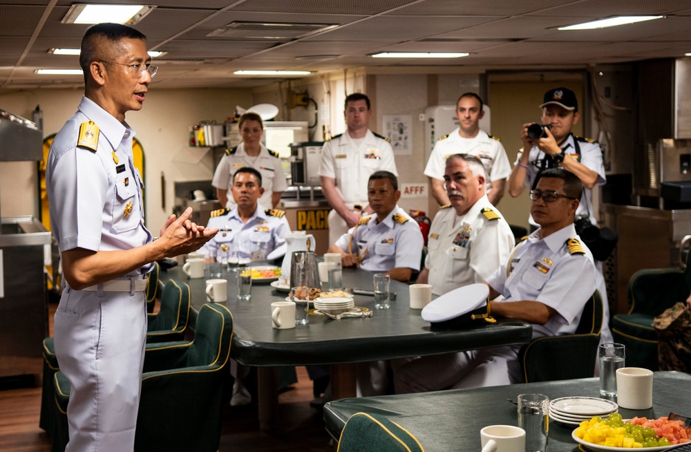 Royal Thai Navy Officers Tour USS Green Bay