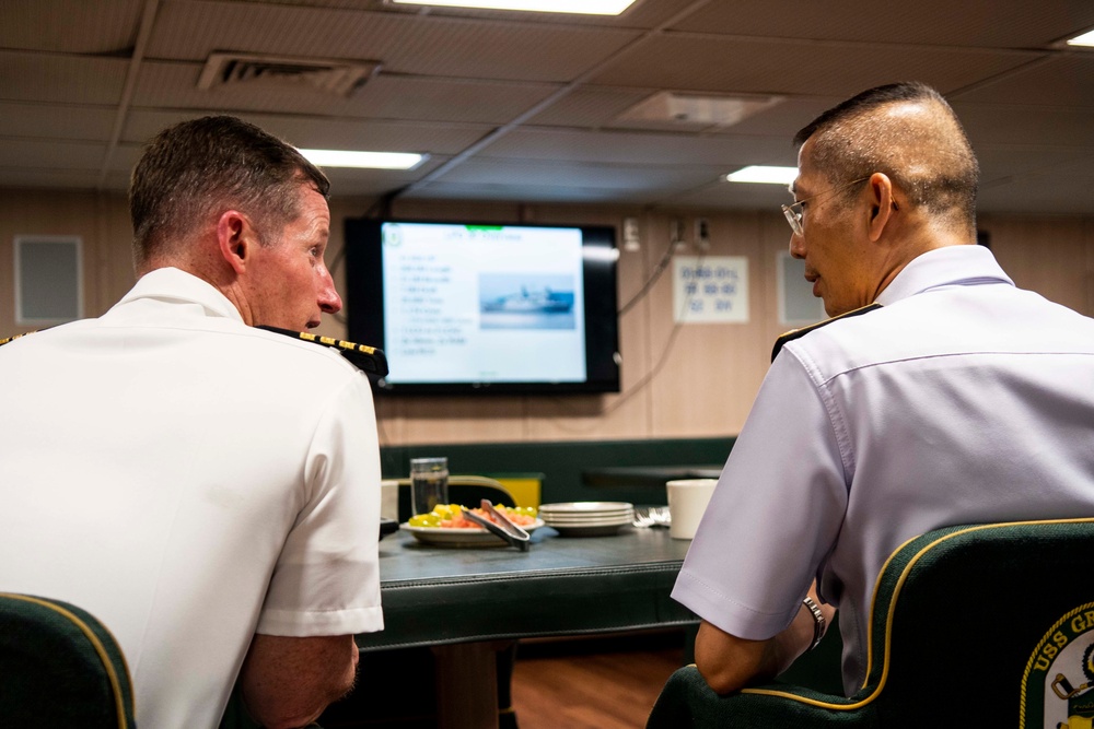 Royal Thai Navy Officers Tour USS Green Bay