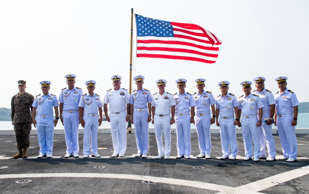 Royal Thai Navy Officers Tour USS Green Bay