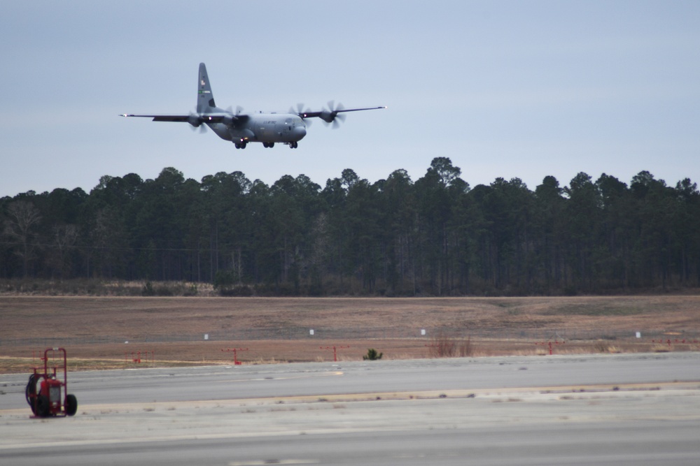 C-130 Hercules aircraft delivers agile combat airlift during GFLR