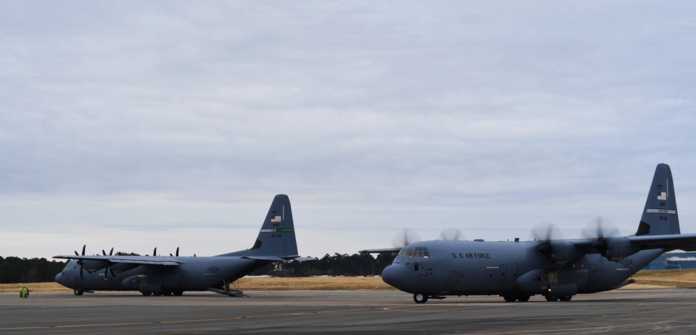 C-130 Hercules aircraft deliver agile combat airlift during GFLR