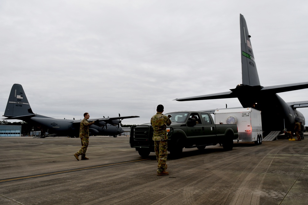 C-130 Hercules aircraft deliver agile combat airlift during GFLR