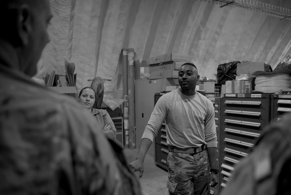 Army therapy dog visits maintenance Airmen