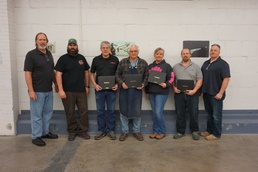LEMC Joint Missile Systems technicians receive their AIM-9X Sidewinder Subject Matter Expert Missile Maintenance and Sectionalization certification at Letterkenny Munitions Center.