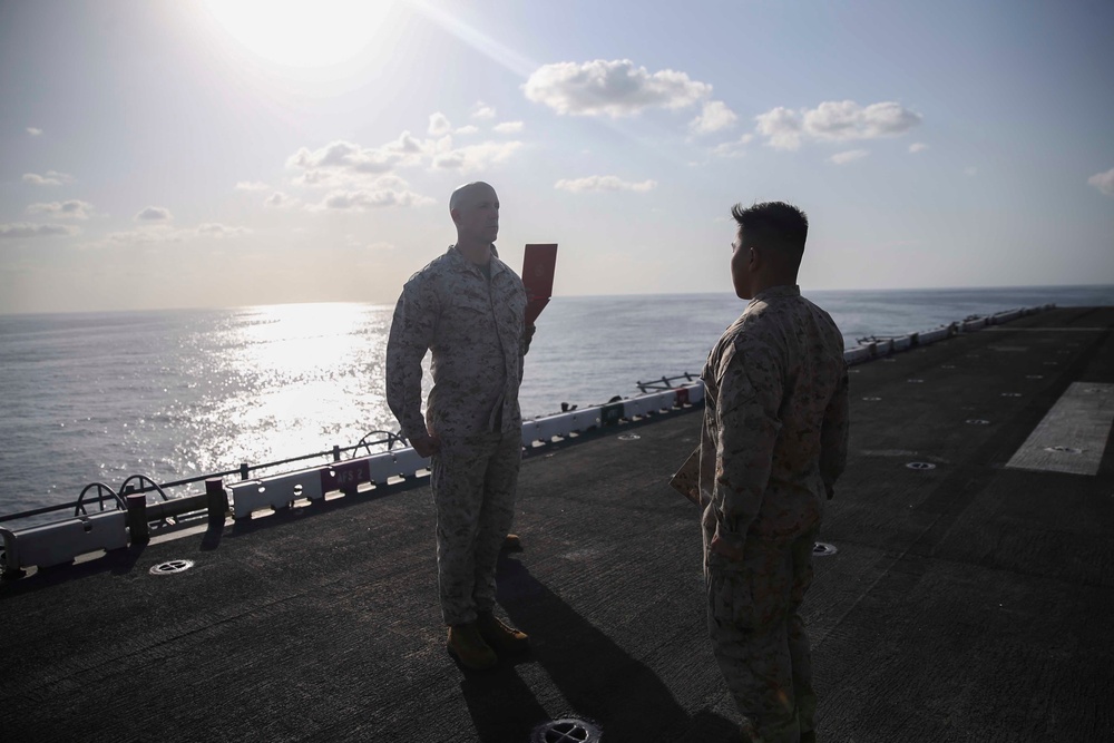 Alpha Company Kearsarge Promotion