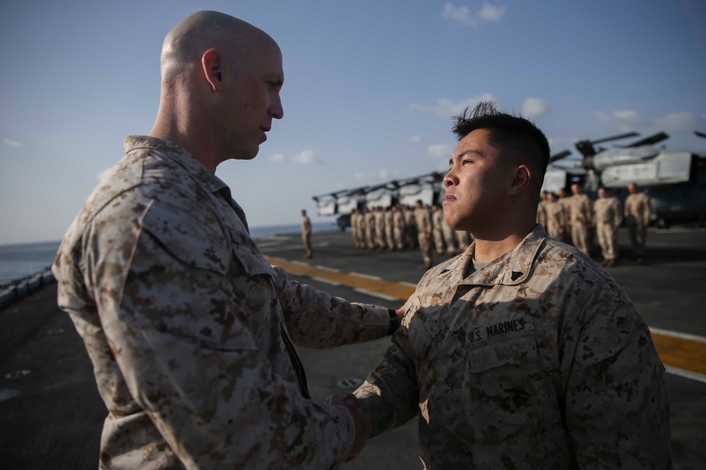 Alpha Company Kearsarge Promotion