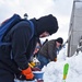 Blue Ridge Sailors make snow lanterns in Otaru, Japan