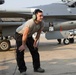 Cobra Gold 19: U.S. Air Force crew chief preps USAF F-16 for mission