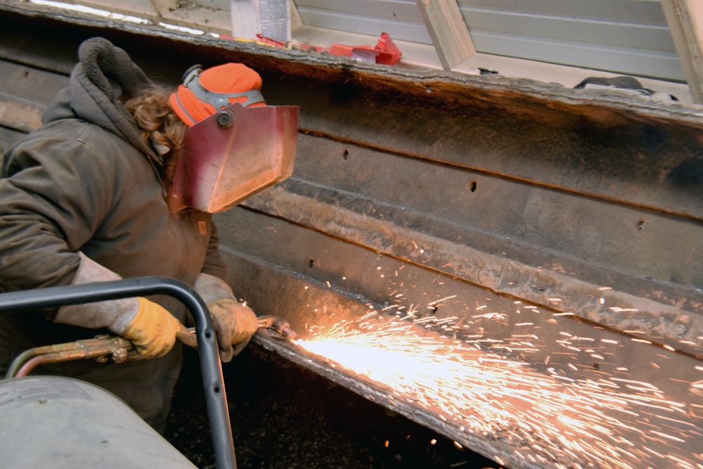 Repairing the Black Rock Lock gates