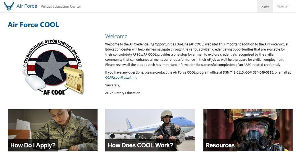 Air Force Credentialing Opportunities On-Line