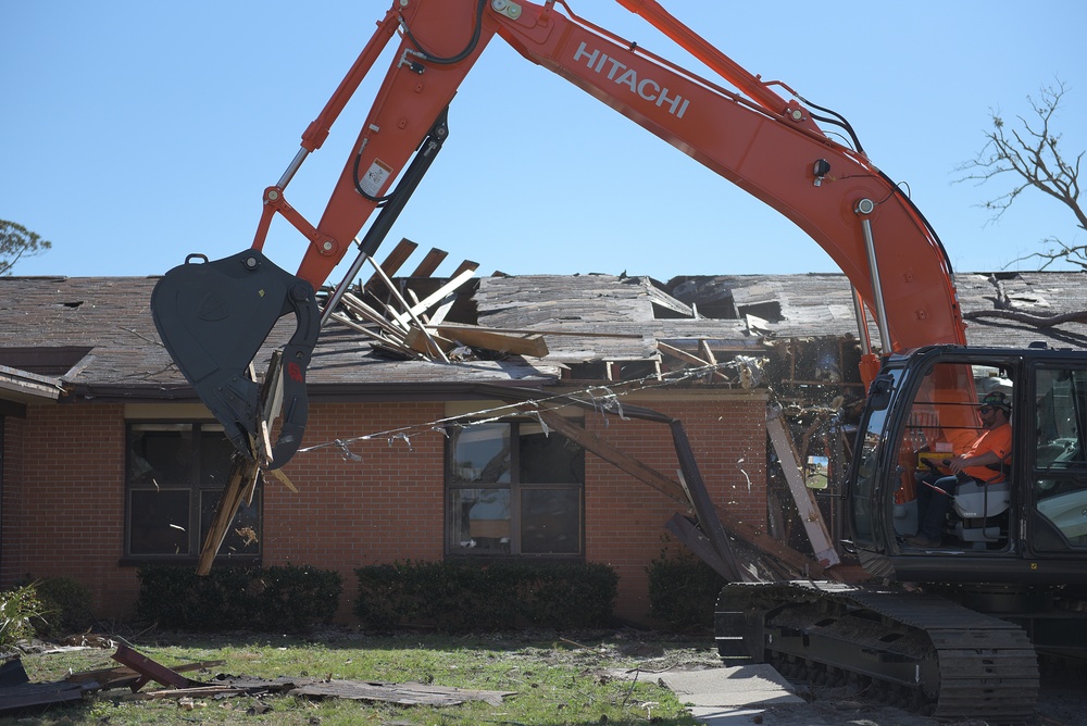 Tyndall chapel demolition after sustained hurricane damage