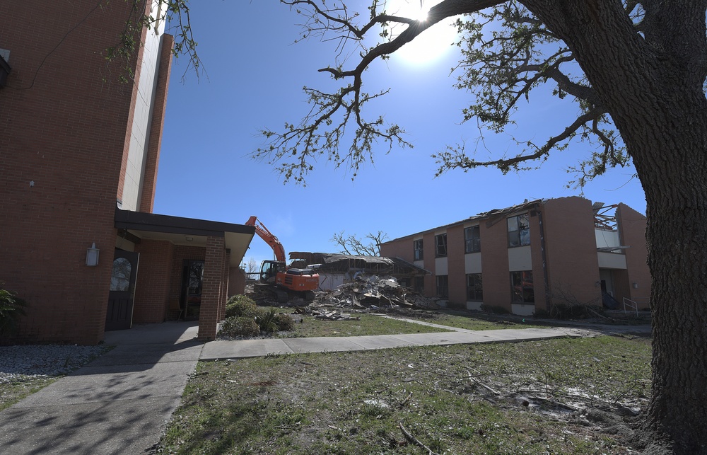 Tyndall chapel demolition after sustained hurricane damage