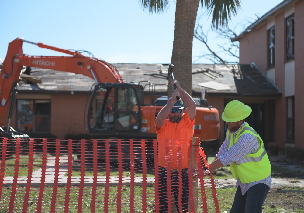 Tyndall chapel demolition after sustained hurricane damage