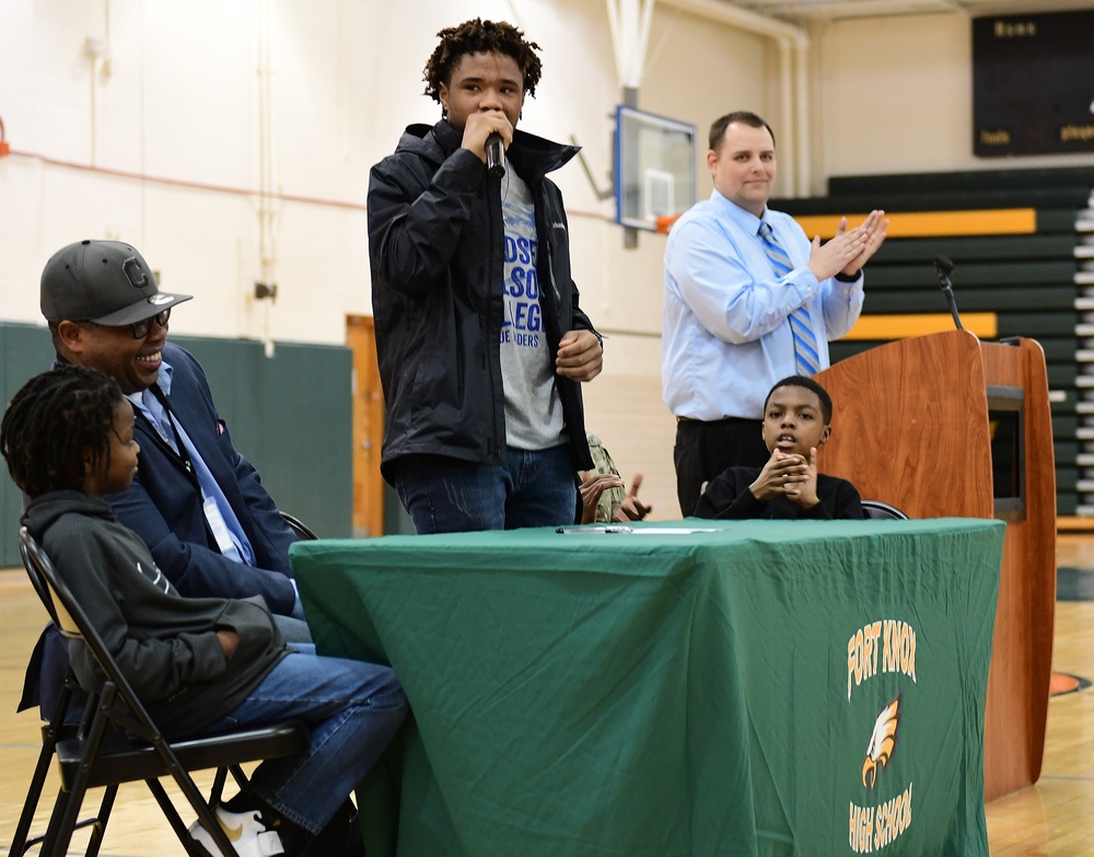 Fort Knox High senior signs letter of intent to play football ‘at next level’