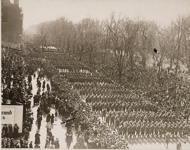 New York National Guard's 27th Division honored in massive parade on March 25 1919