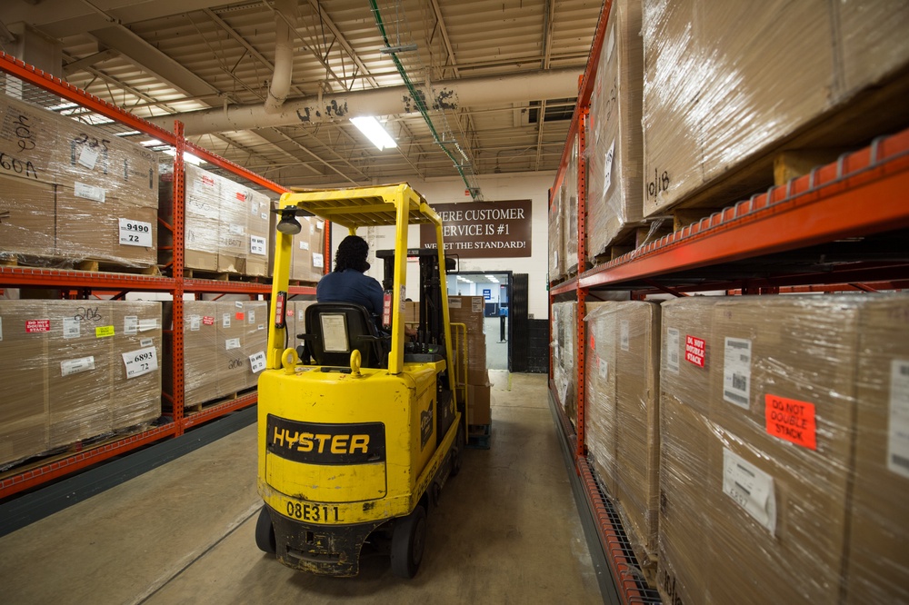 From truck to trainee; 502d LRS clothing issue