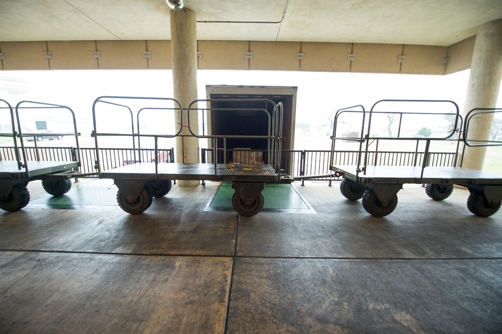 From truck to trainee; 502d LRS clothing issue