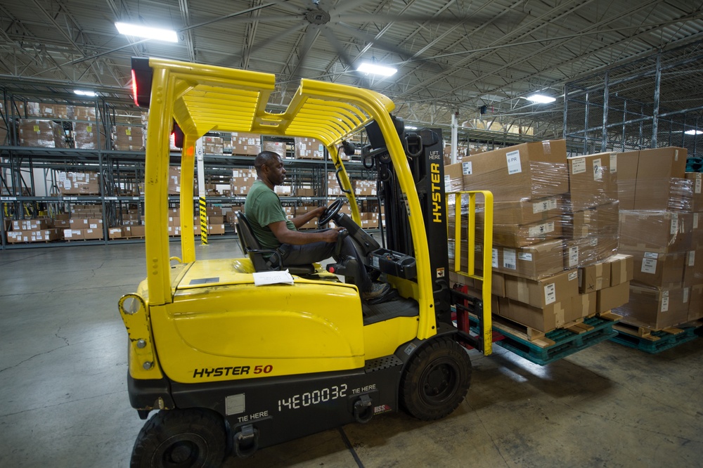 From truck to trainee; 502d LRS clothing issue