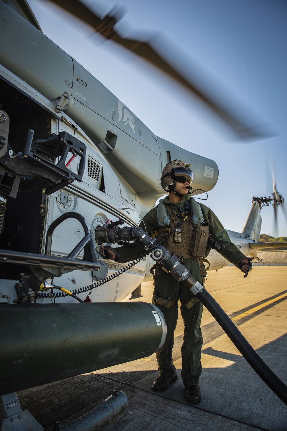 Pit crew. Bulk fuel specialists conduct refueling operations on MCAS Camp Pendleton.