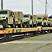 Engineer unit loads railcars for deployment at Fort McCoy