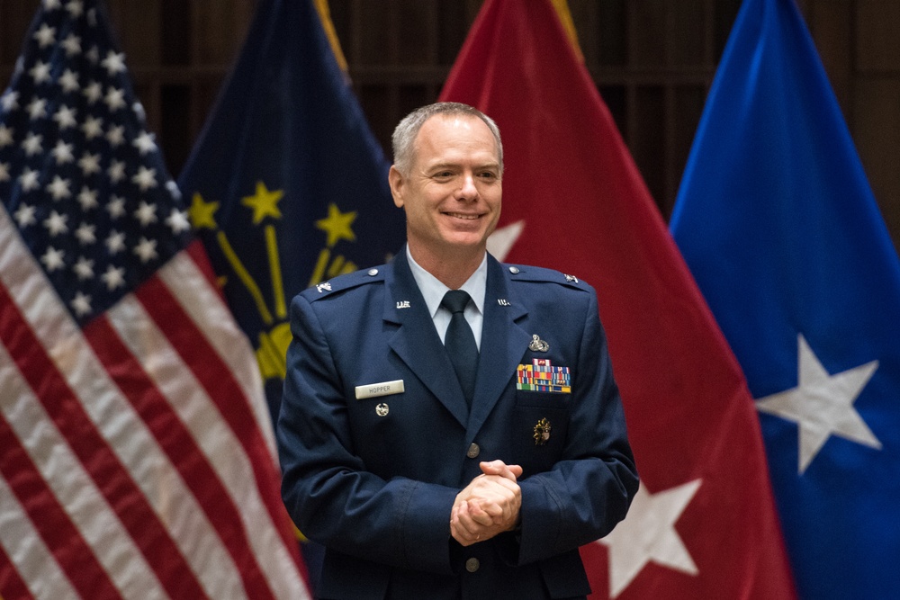 Hopper promoted to colonel at Stout Field