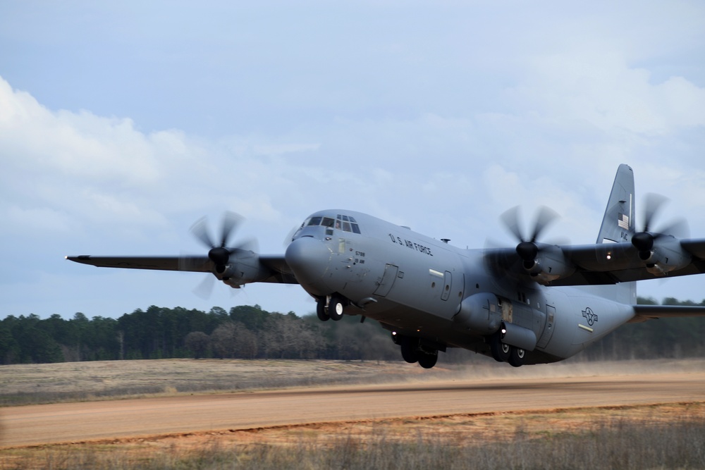 C-130 Hercules aircraft deliver agile combat airlift during GFLR