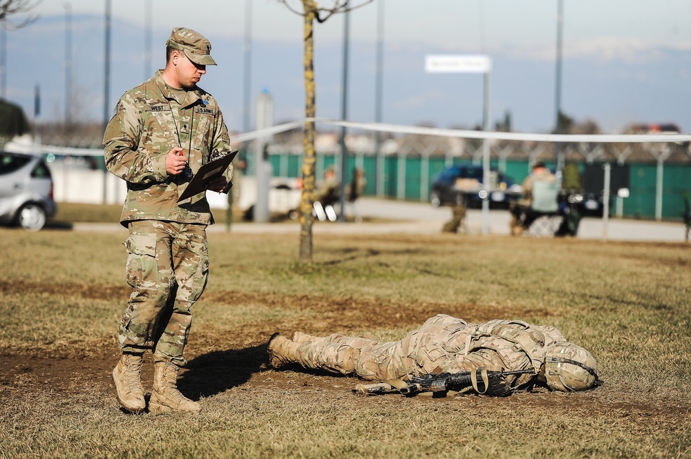 Soldier low crawls