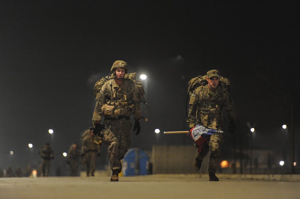 Soldiers particpate in ruck