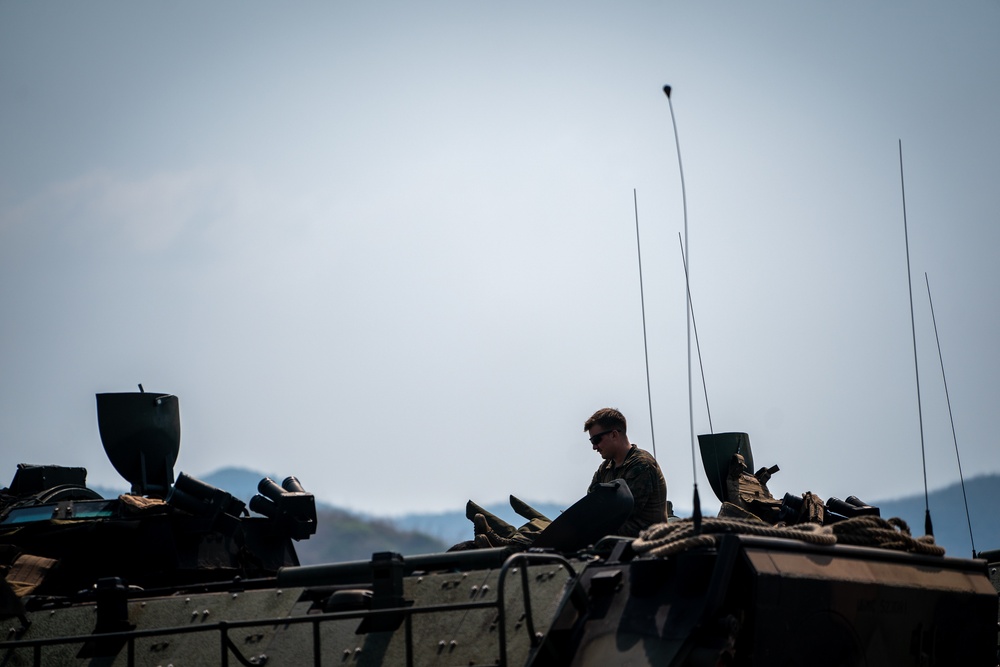 Cobra Gold 19: 31st MEU Marines splash AAVs, return to USS Green Bay from coast of Thailand