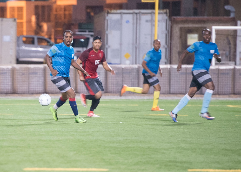 U.S. vs. Djibouti Gendarmerie Soccer Match