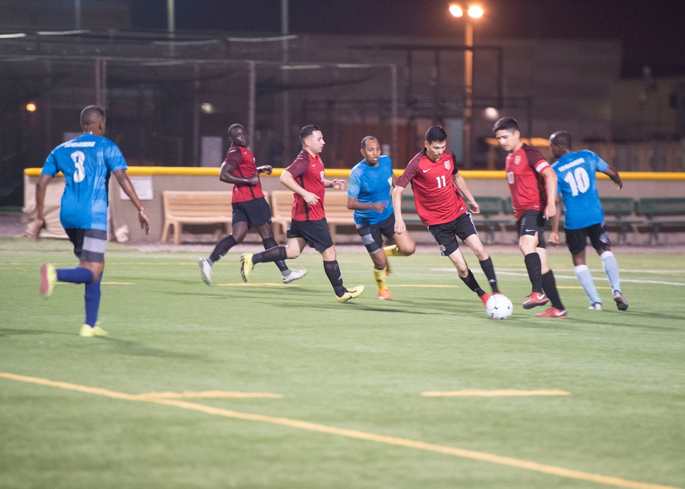 U.S. vs. Djibouti Gendarmerie Soccer Match