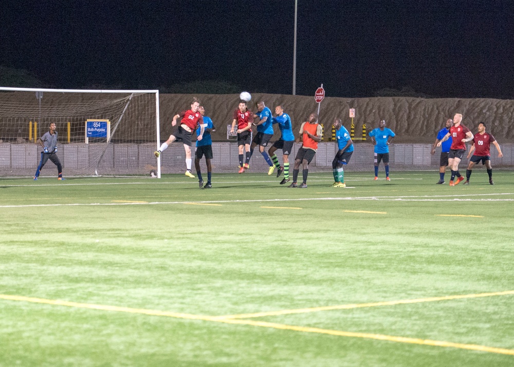 U.S. vs. Djibouti Gendarmerie Soccer Match