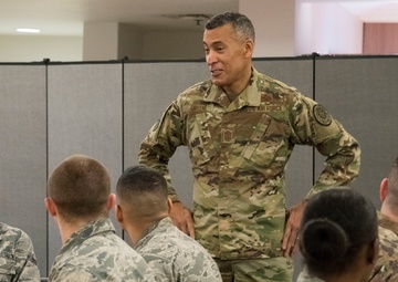 Proud to be AMC: MAJCOM’s new command chief visits DAFB