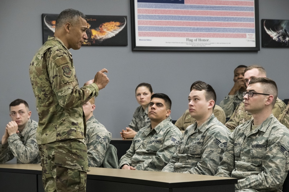 Proud to be AMC: MAJCOM’s new command chief visits DAFB