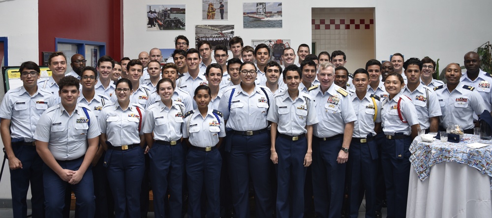 Local Coast Guard commander attends Miami MAST Academy Pass-in-review