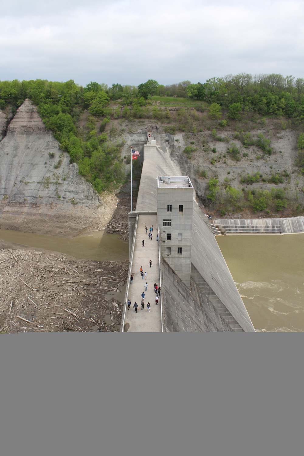 Aerial view of the Mount Morris Dam