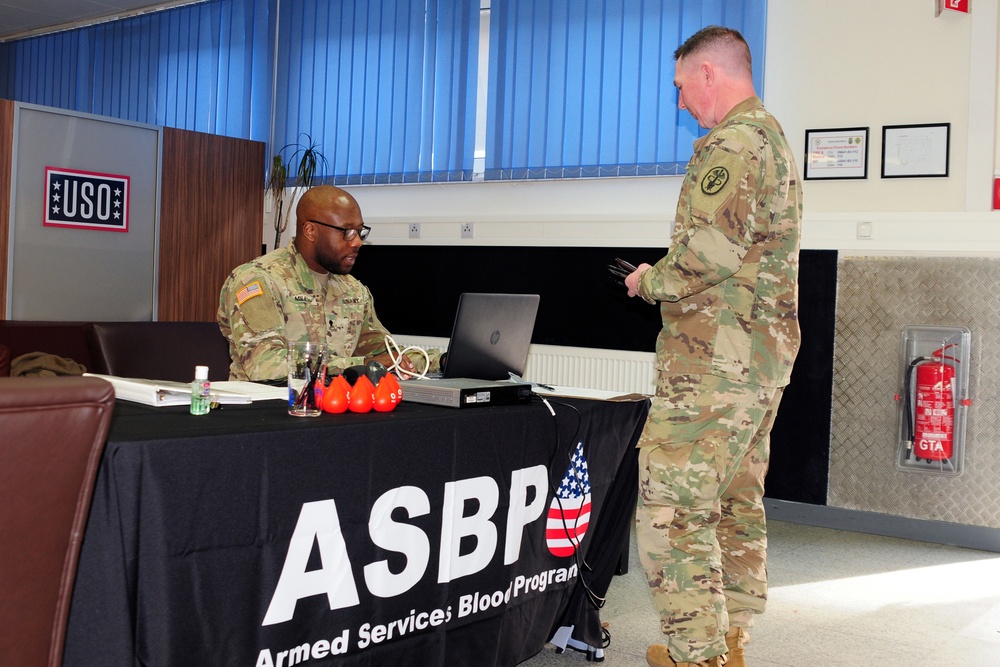 Armed Services Blood Program Blood Drive Held at Grafenwoehr USO