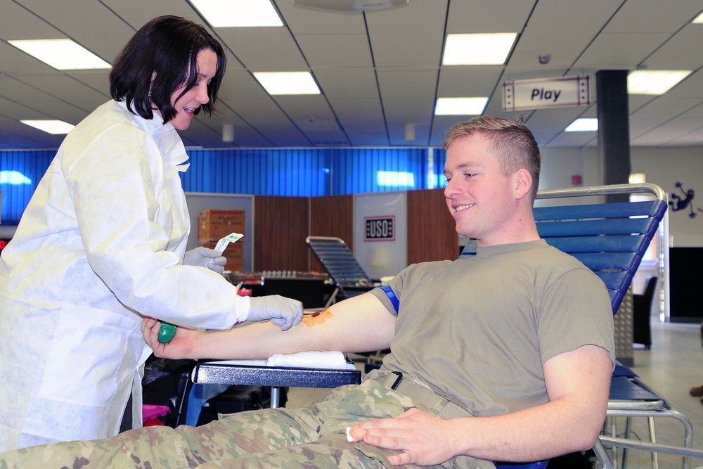 Armed Services Blood Program Blood Drive Held at Grafenwoehr USO