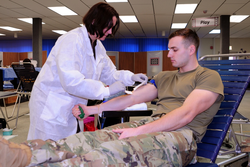 Armed Services Blood Program Blood Drive Held at Grafenwoehr USO