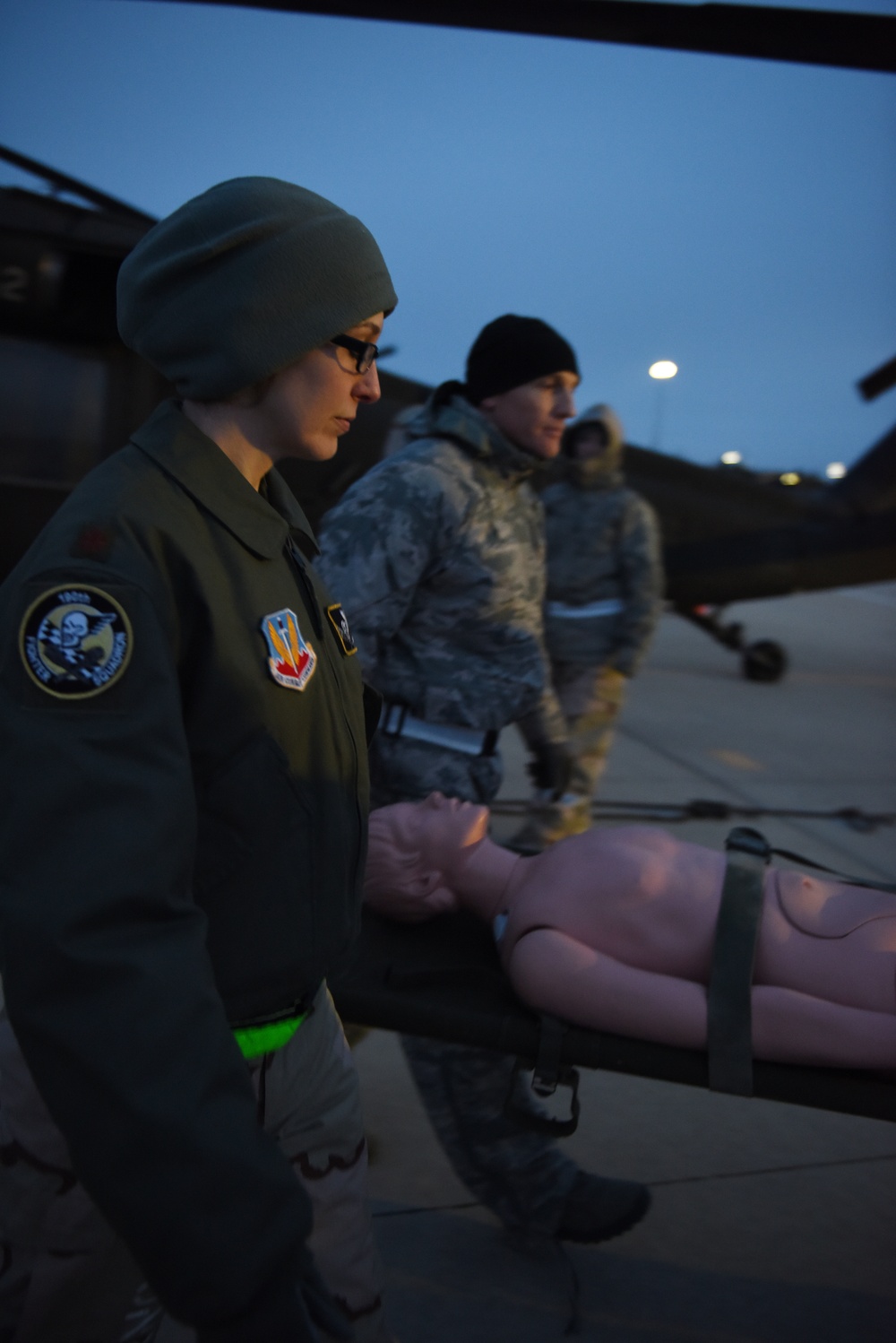 Always ready! Idaho Air Guard trains from the early morning, through the night.
