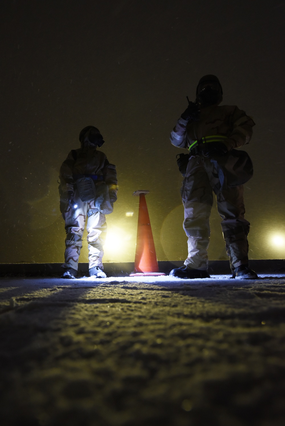 Always ready! Idaho Air Guard trains from the early morning, through the night.