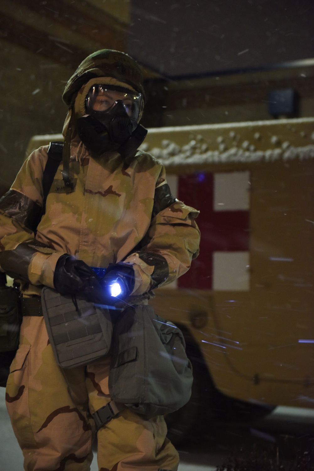 Always ready! Idaho Air Guard trains from the early morning, through the night.