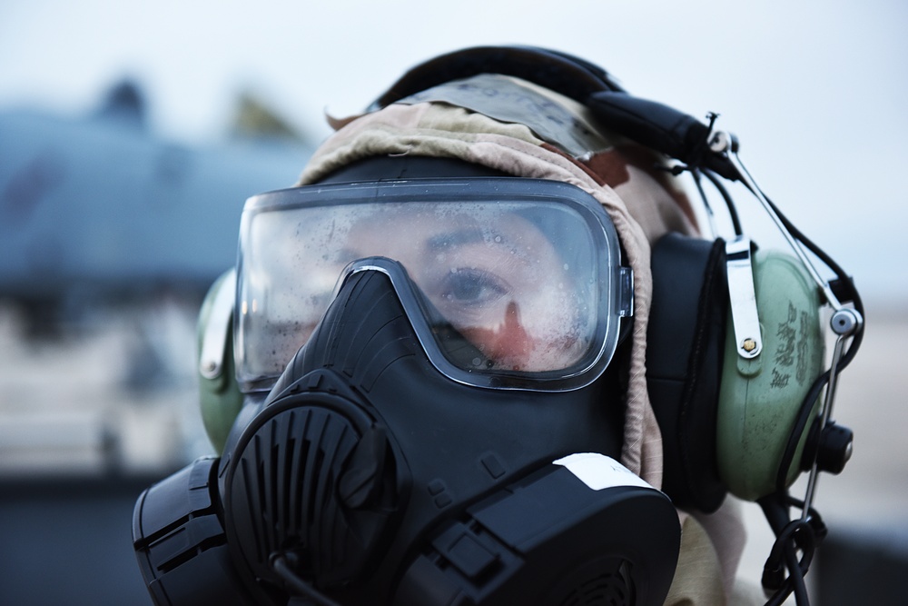 Always ready! Idaho Air Guard trains from the early morning, through the night.