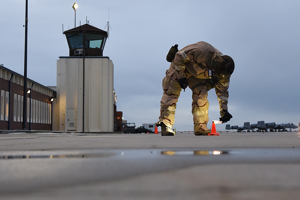 Always ready! Idaho Air Guard trains from the early morning, through the night.