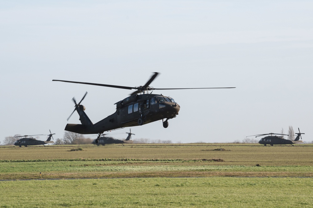 1CAB 1ID Helicopters leave Belgium for Atlantic Resolve