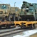 Engineer unit loads railcars for 2019 Operation Resolute Castle deployment at Fort McCoy